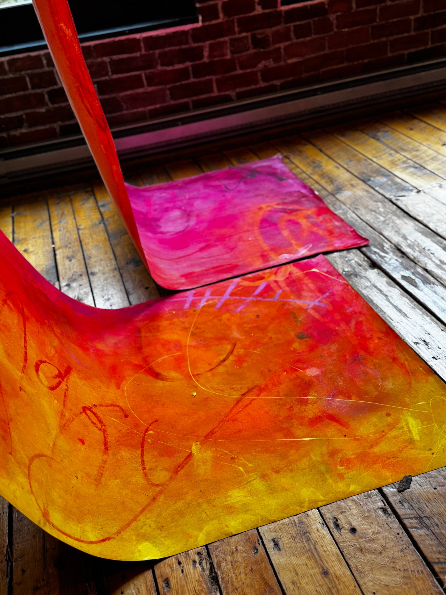 "SOUL ON FIRE" Oversized Contemporary (unstretched canvas)