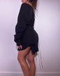 x Vintage Tee Long Sleeve Dress Black