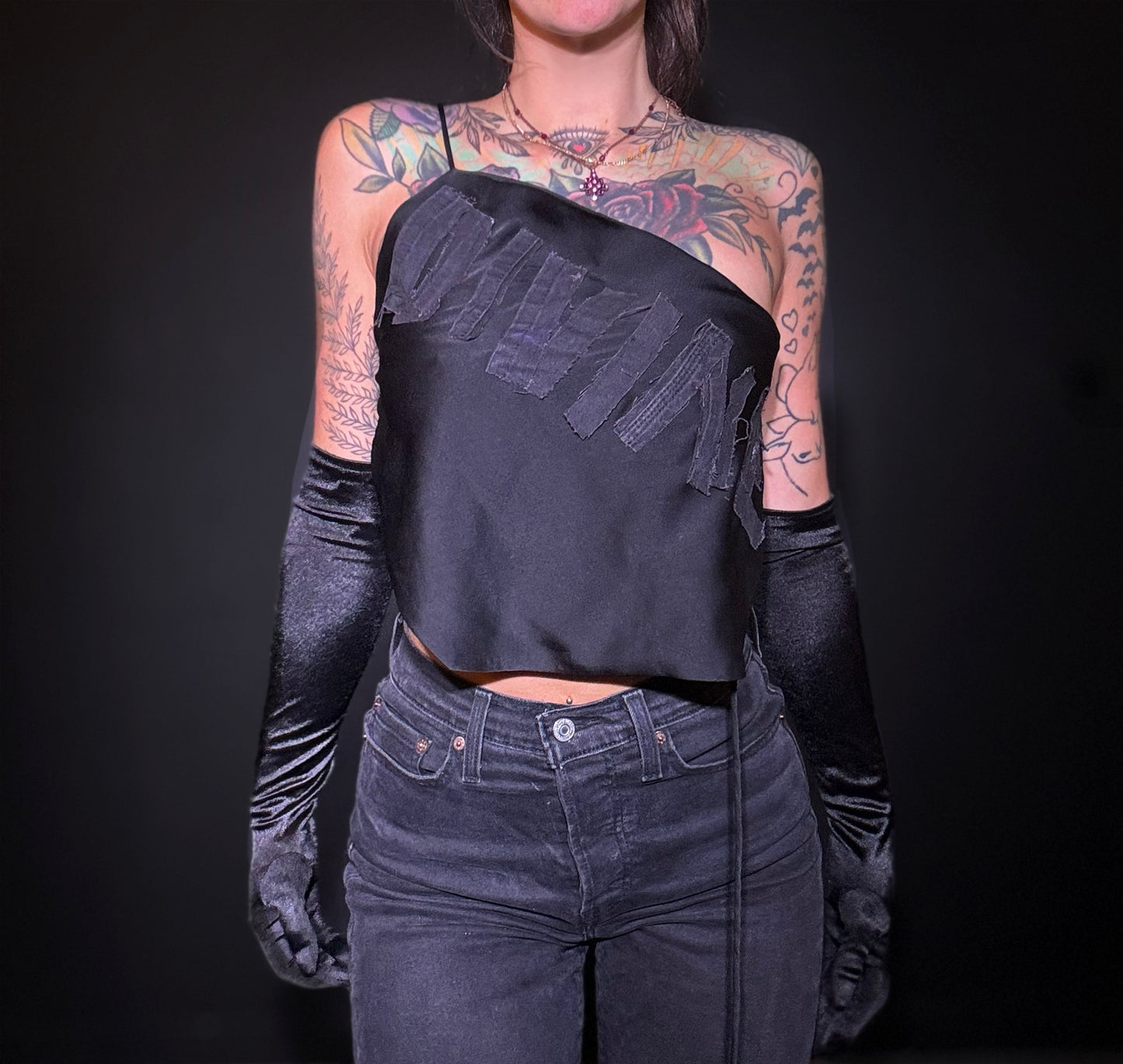 x DIVINE Asymmetrical Top Black