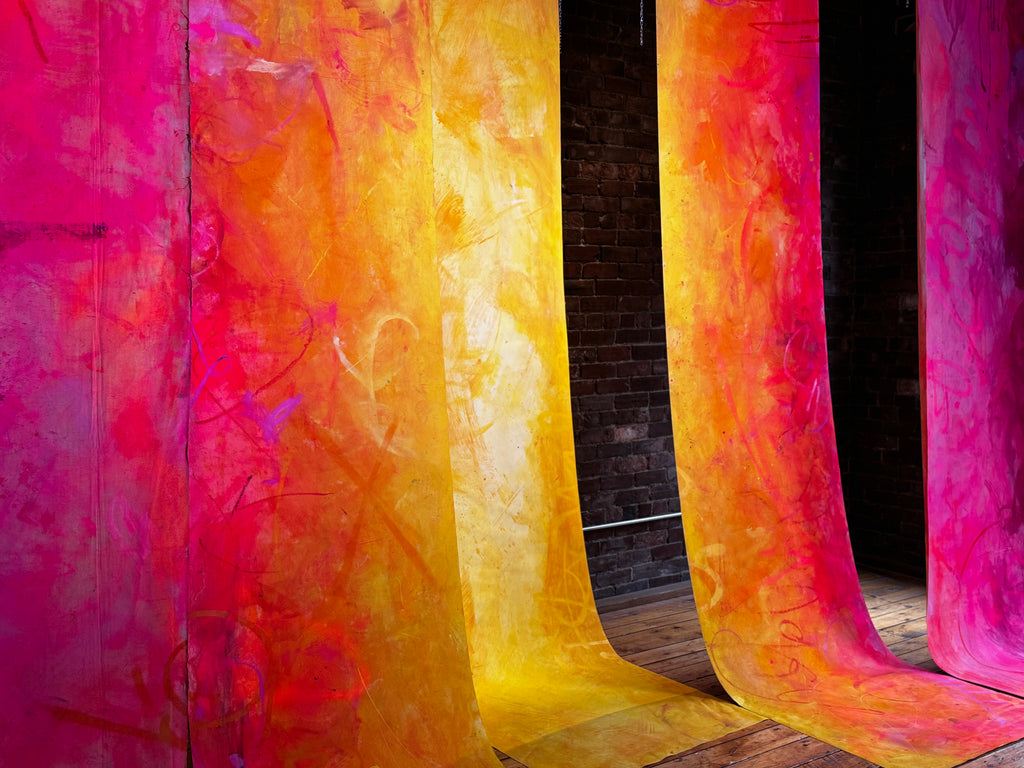 "SOUL ON FIRE" Oversized Contemporary (unstretched canvas)