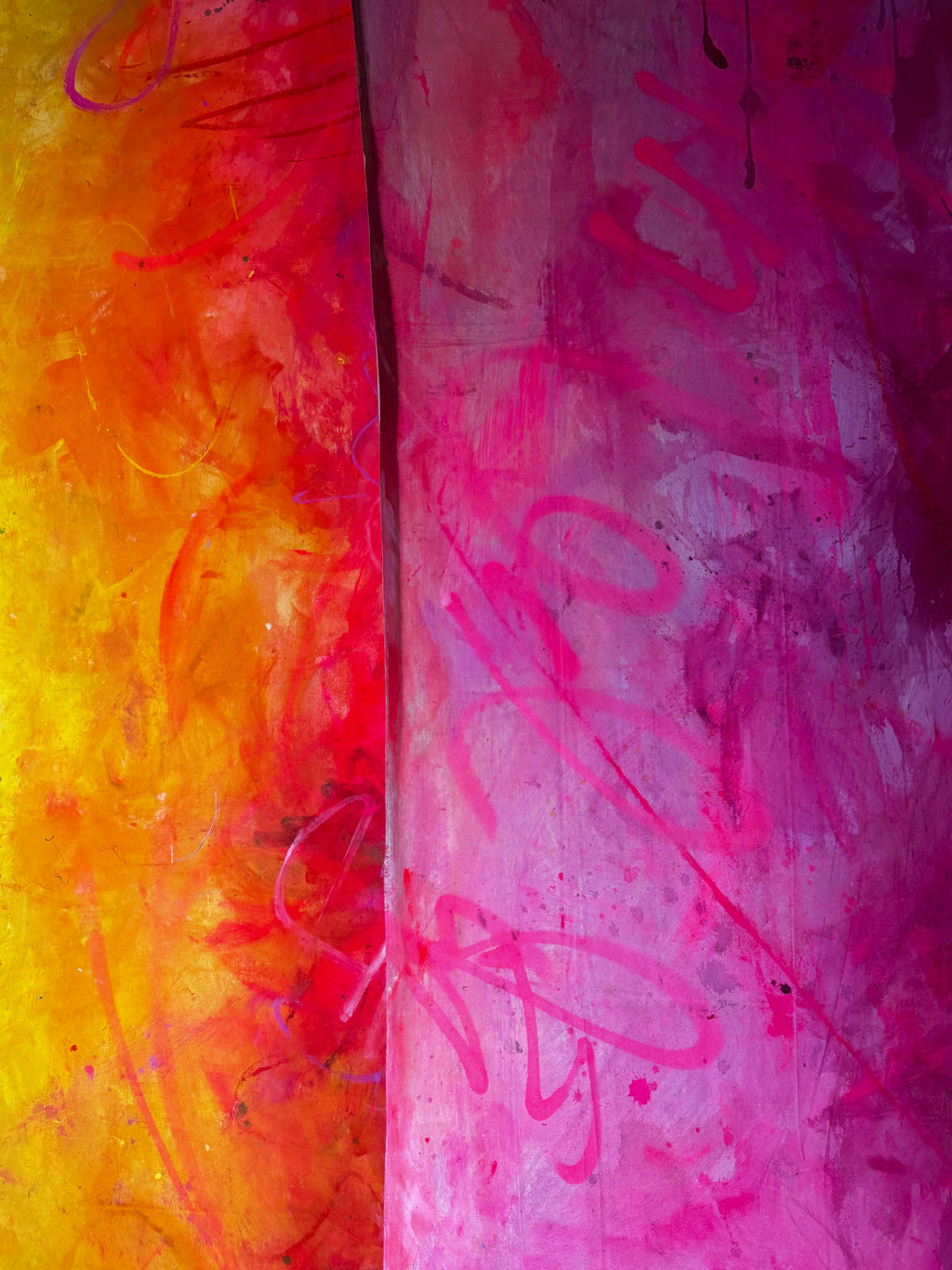 "SOUL ON FIRE" Oversized Contemporary (unstretched canvas)