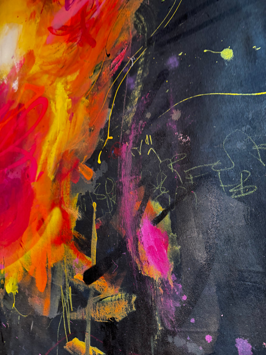 "BRACE FOR IMPACT" Abstract composition (unstretched canvas)