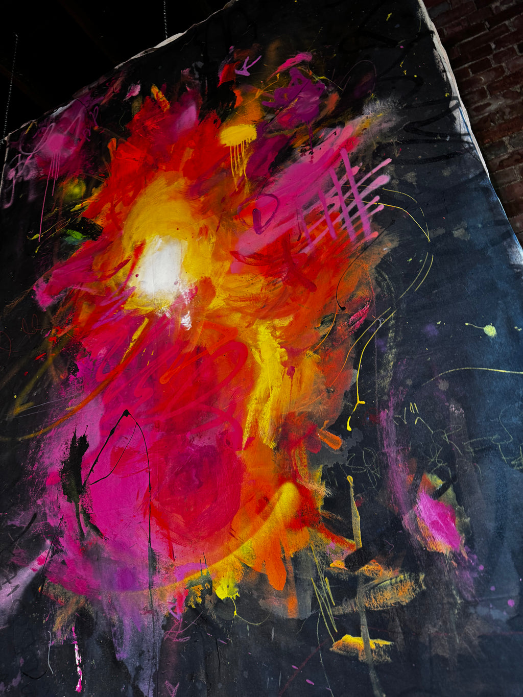 "BRACE FOR IMPACT" Abstract composition (unstretched canvas)