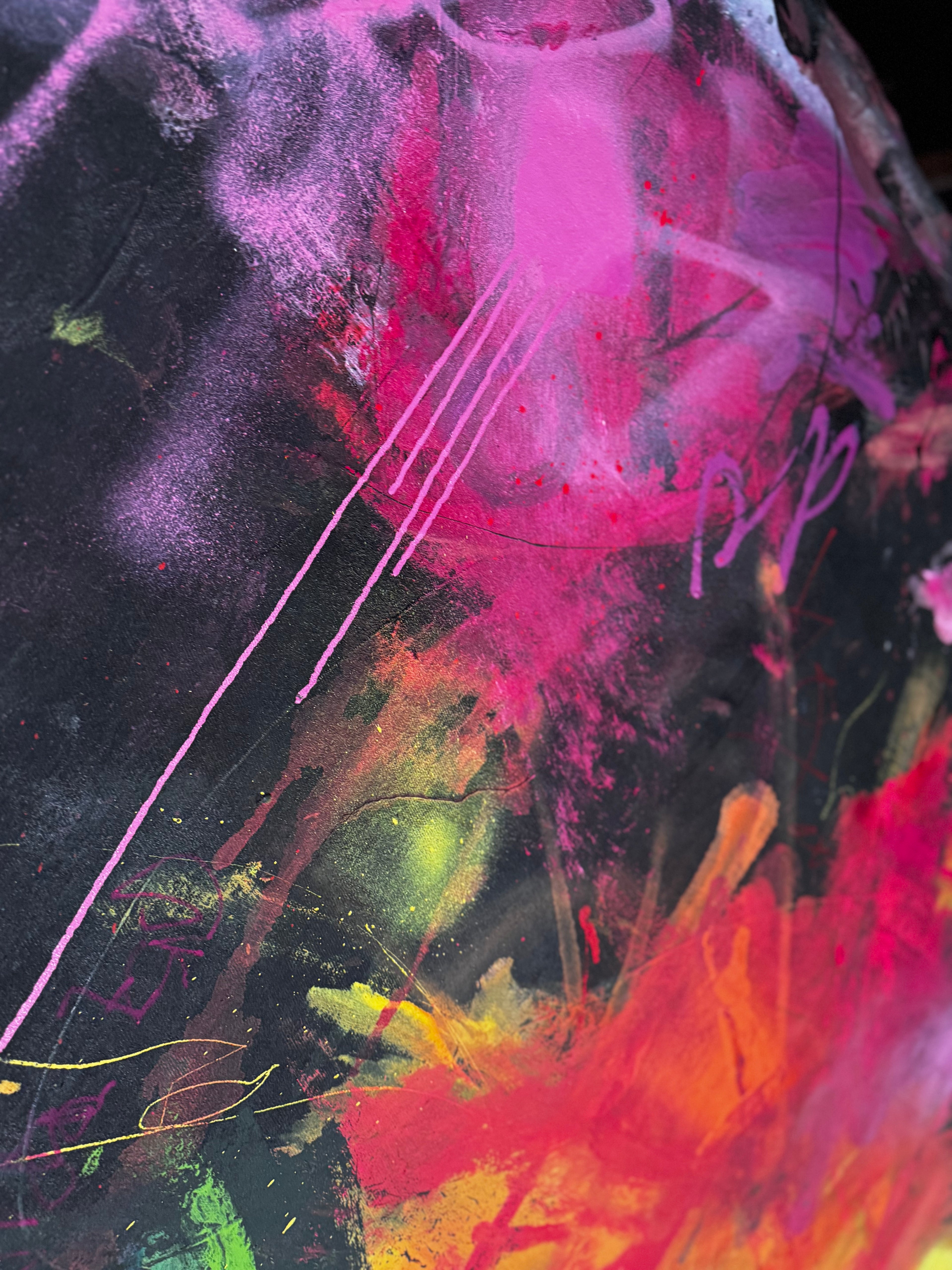 "BRACE FOR IMPACT" Abstract composition (unstretched canvas)