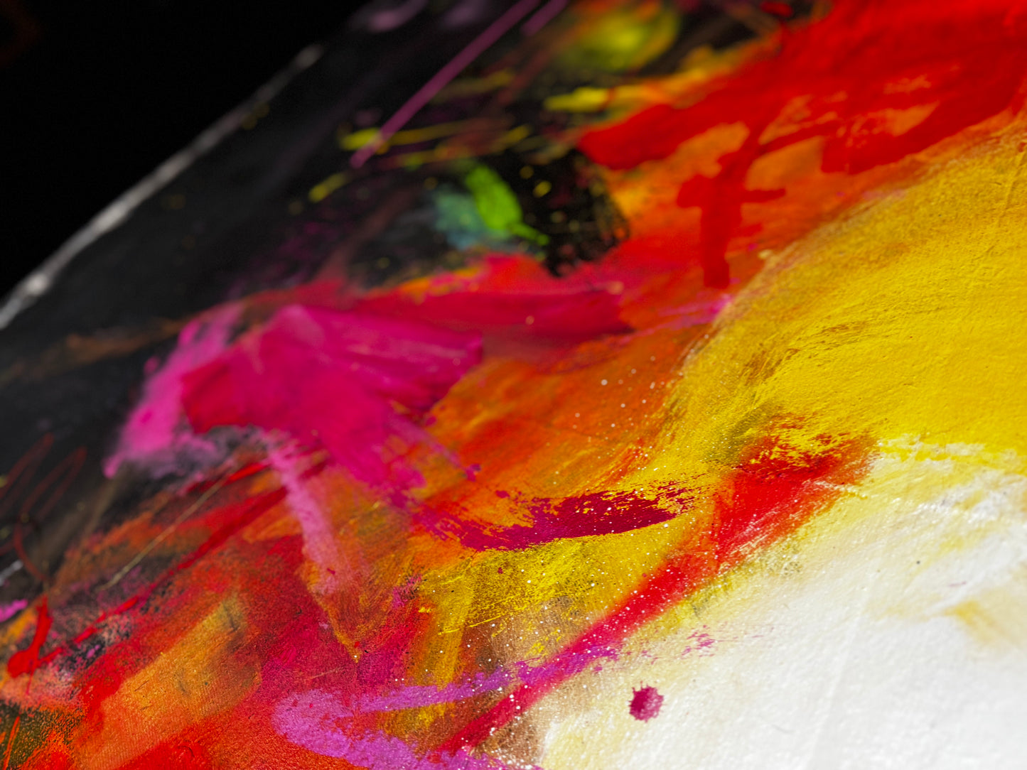 "BRACE FOR IMPACT" Abstract composition (unstetched canvas)