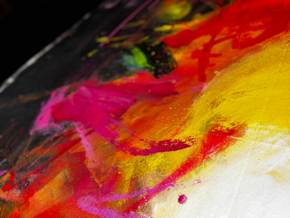 "BRACE FOR IMPACT" Abstract composition (unstetched canvas)