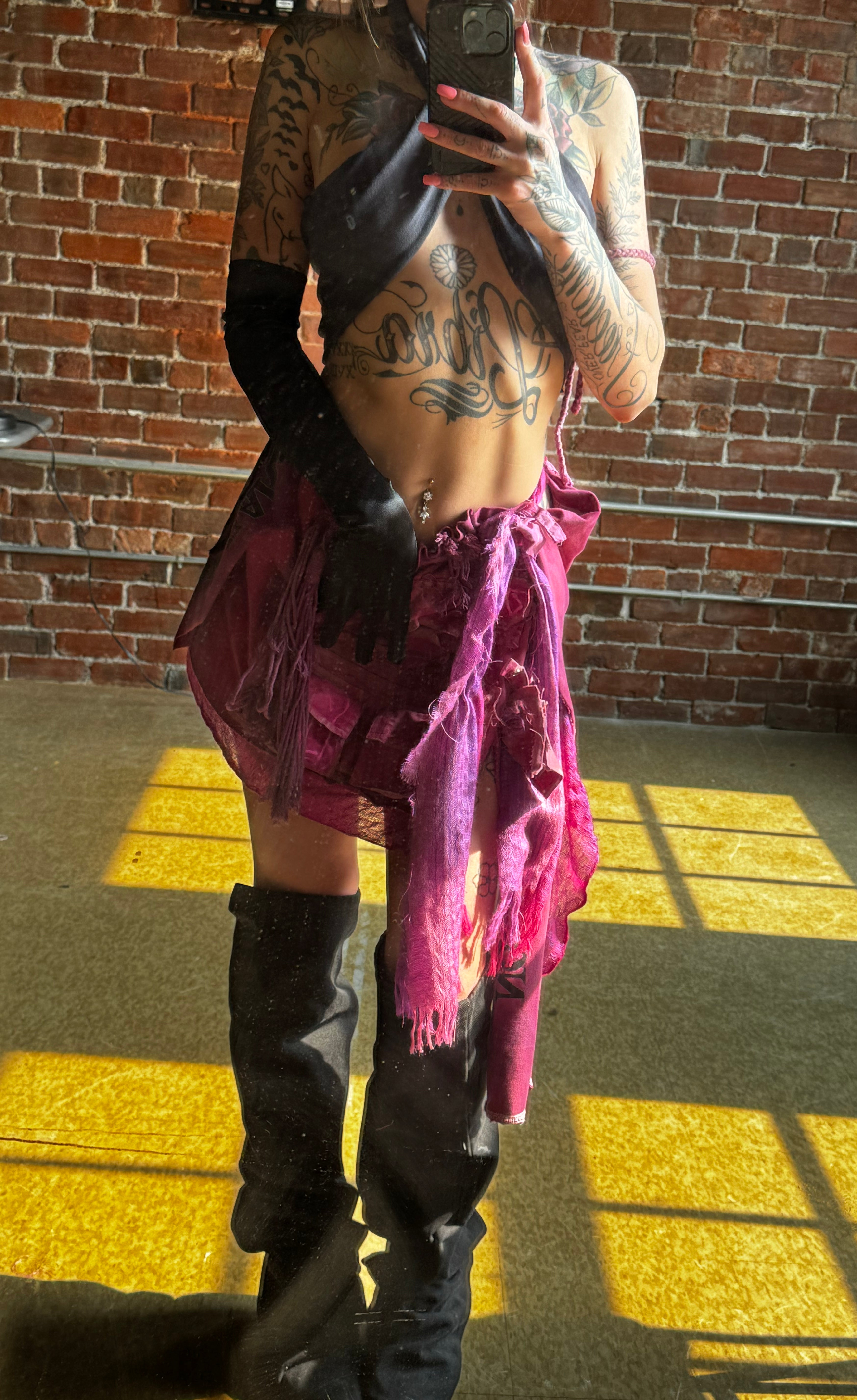 x Utility Skirt Fuscia