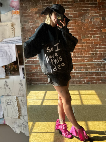 x IDEA Vintage Crew Neck Black