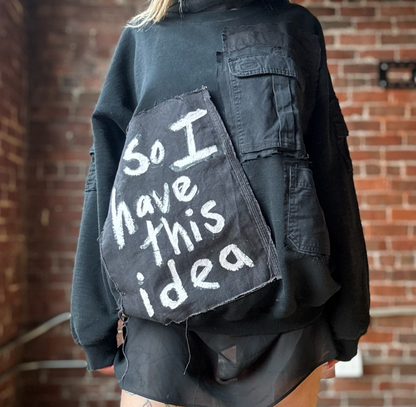 x IDEA Vintage Crew Neck Black