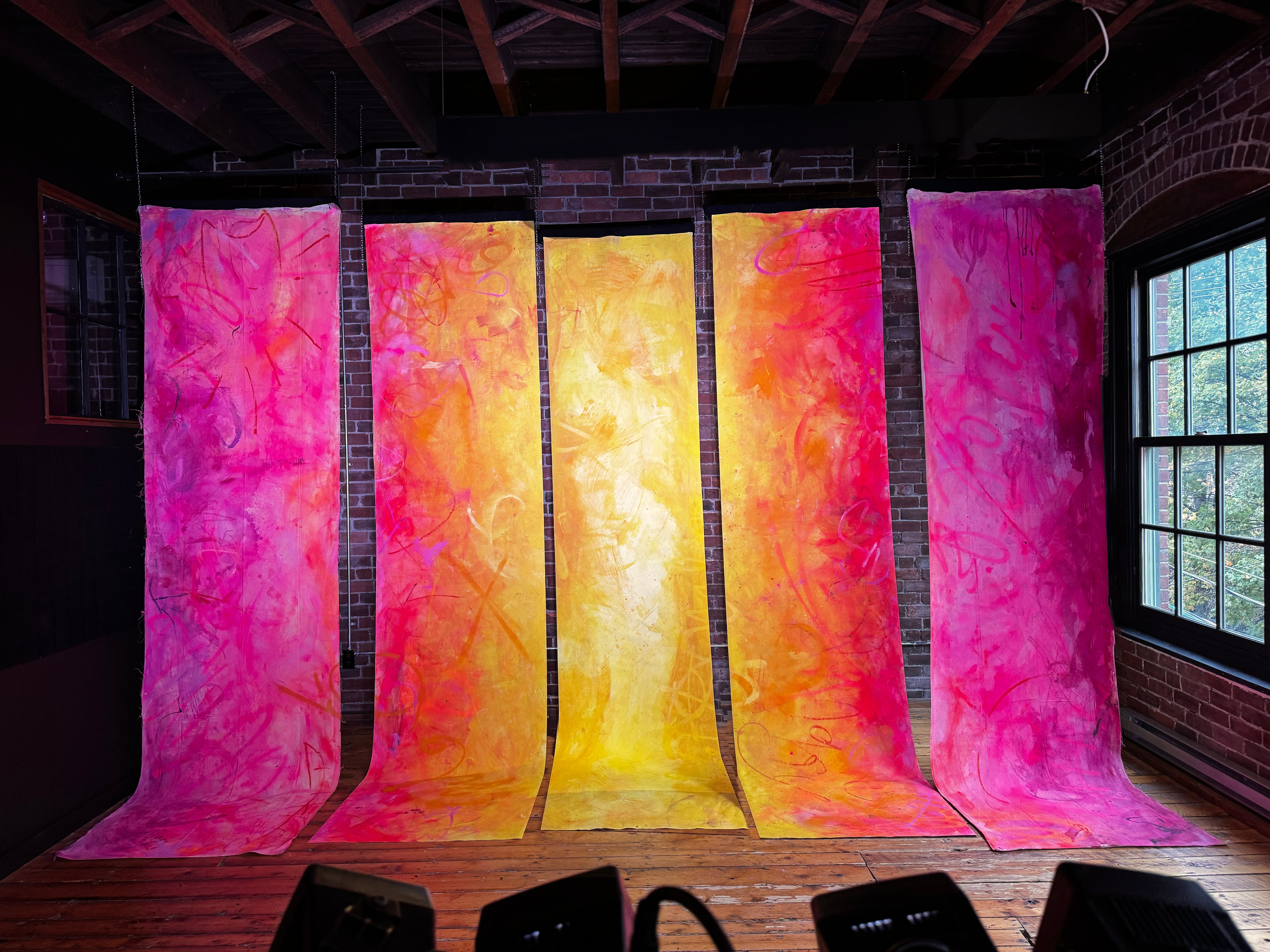 "SOUL ON FIRE" Oversized Contemporary (unstretched canvas)