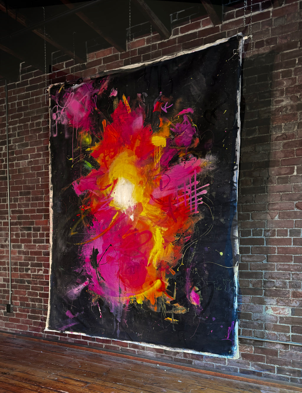 "BRACE FOR IMPACT" Abstract composition (unstretched canvas)