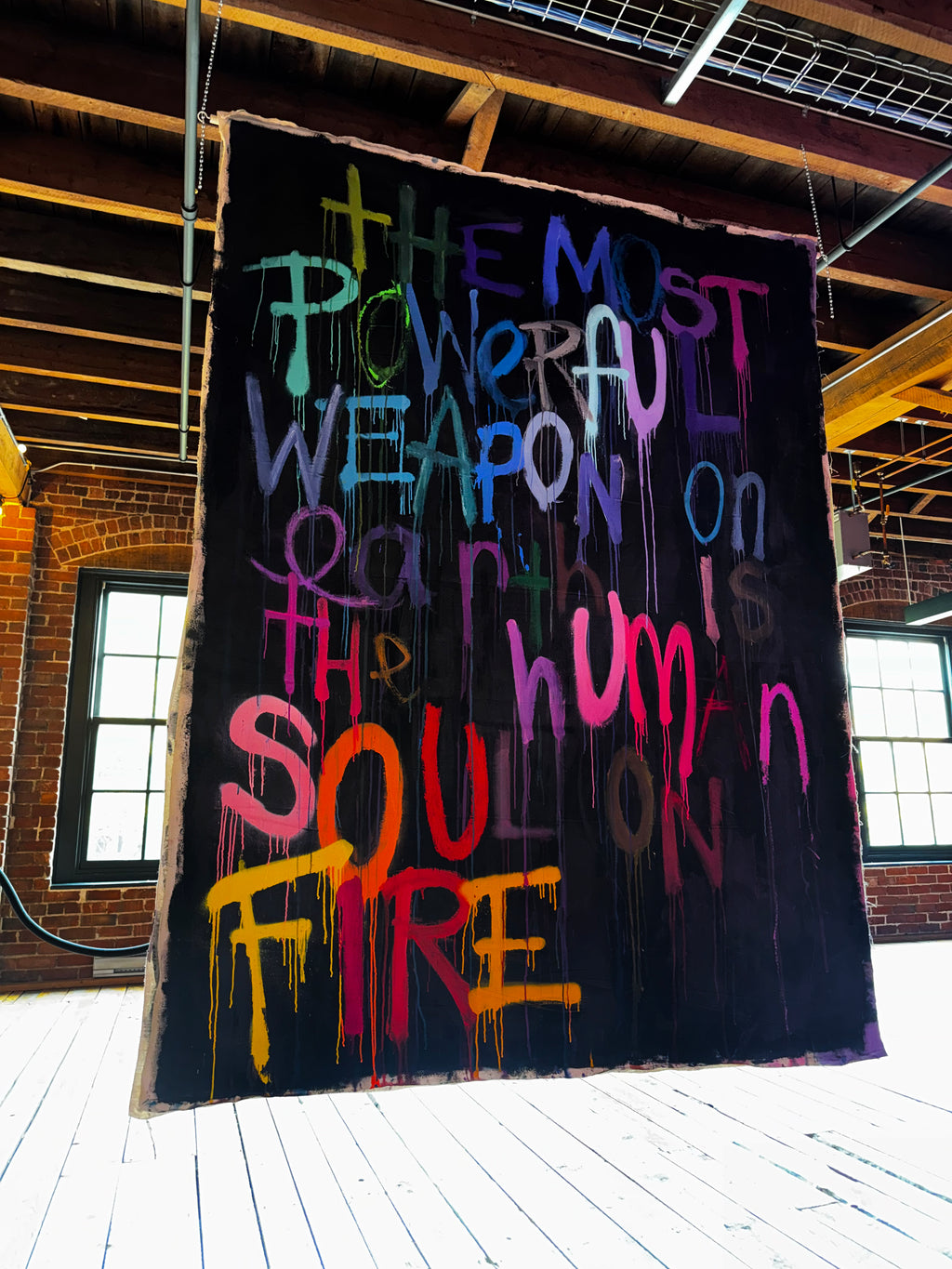 "THE MOST POWERFUL WEAPON ON EARTH" Urban Contemporary (unstretched canvas)