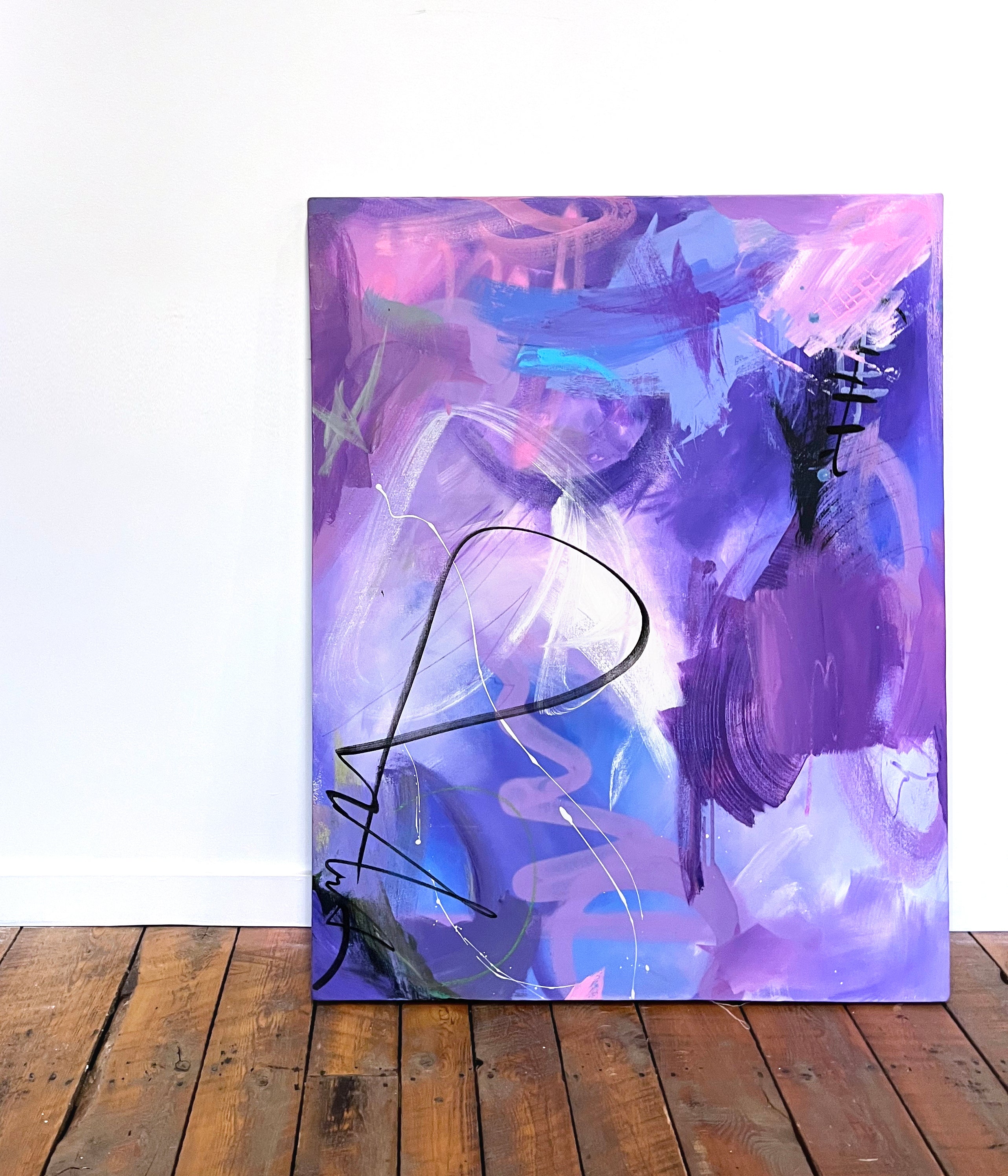 Abstract Original OFF THE RADAR" violet