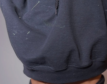 x Cropped Hooded Sweatshirt Black