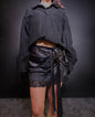x Upcycled Layered Satin Skirt